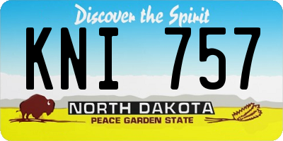 ND license plate KNI757