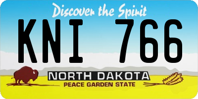ND license plate KNI766