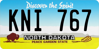 ND license plate KNI767