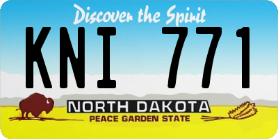 ND license plate KNI771