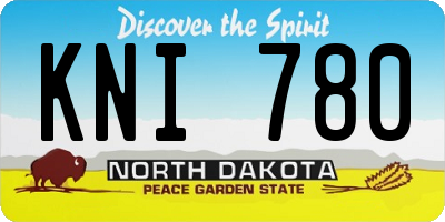 ND license plate KNI780