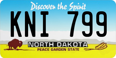 ND license plate KNI799