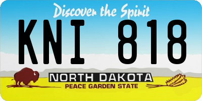 ND license plate KNI818