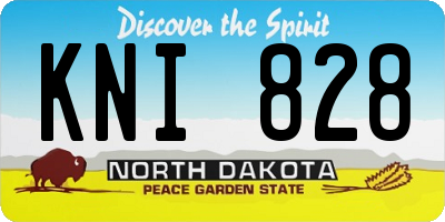 ND license plate KNI828