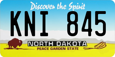 ND license plate KNI845
