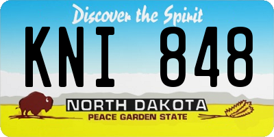 ND license plate KNI848