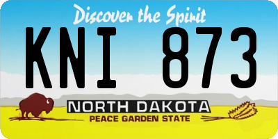 ND license plate KNI873