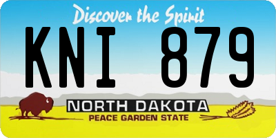 ND license plate KNI879