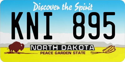 ND license plate KNI895