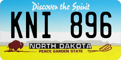 ND license plate KNI896
