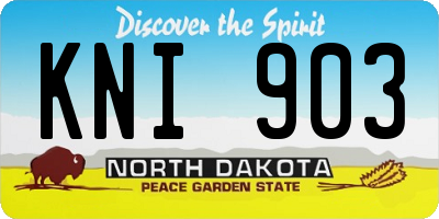 ND license plate KNI903