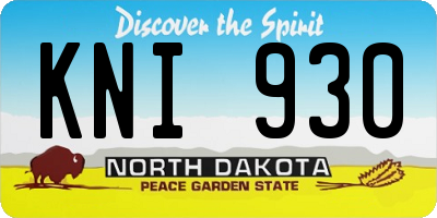 ND license plate KNI930