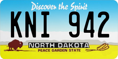ND license plate KNI942