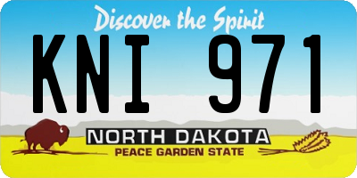 ND license plate KNI971