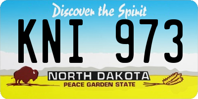 ND license plate KNI973