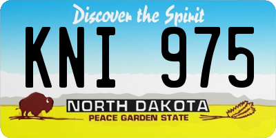 ND license plate KNI975