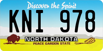 ND license plate KNI978
