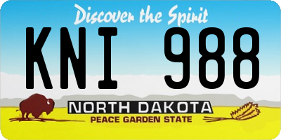 ND license plate KNI988