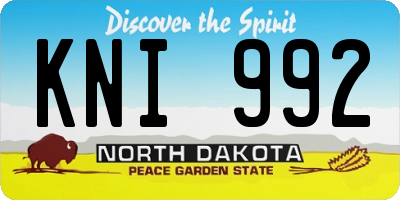 ND license plate KNI992
