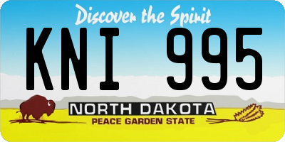 ND license plate KNI995