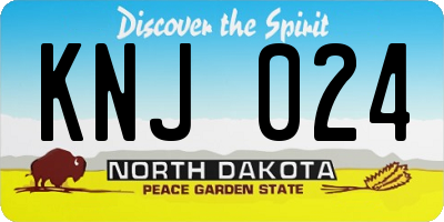 ND license plate KNJ024