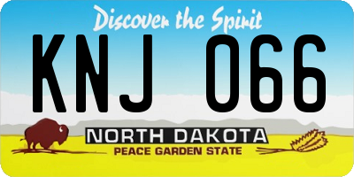 ND license plate KNJ066