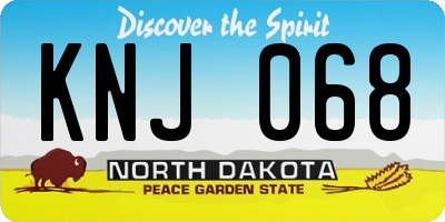 ND license plate KNJ068