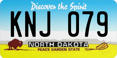 ND license plate KNJ079