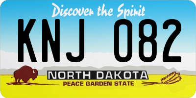 ND license plate KNJ082