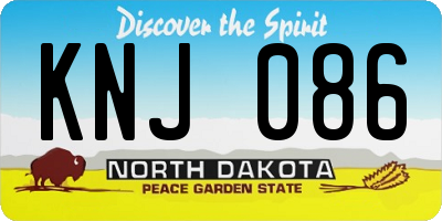ND license plate KNJ086