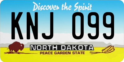 ND license plate KNJ099