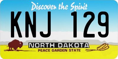 ND license plate KNJ129