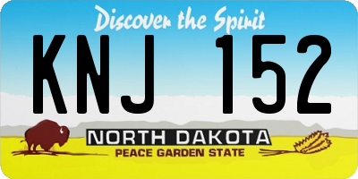 ND license plate KNJ152