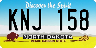 ND license plate KNJ158