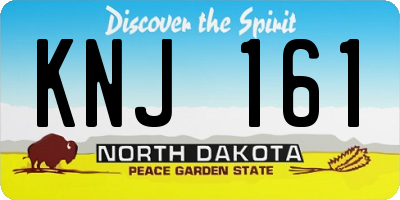 ND license plate KNJ161