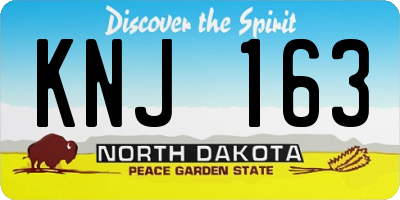 ND license plate KNJ163