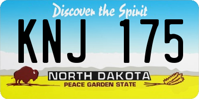 ND license plate KNJ175