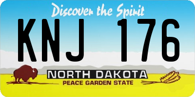 ND license plate KNJ176