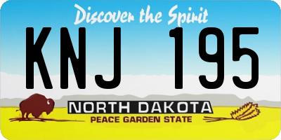 ND license plate KNJ195