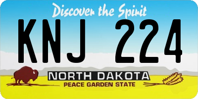 ND license plate KNJ224