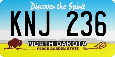 ND license plate KNJ236