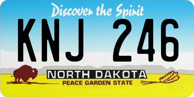 ND license plate KNJ246