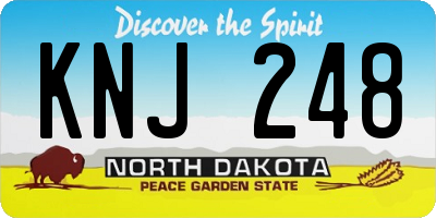 ND license plate KNJ248