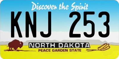 ND license plate KNJ253