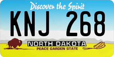 ND license plate KNJ268