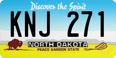 ND license plate KNJ271