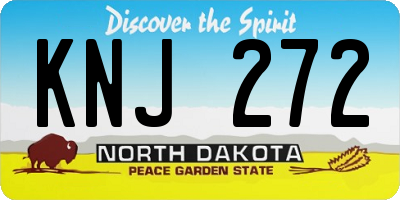 ND license plate KNJ272