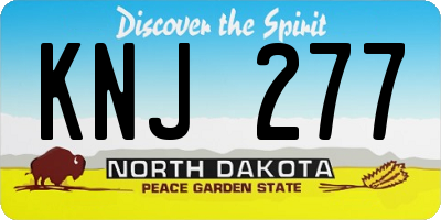 ND license plate KNJ277