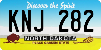 ND license plate KNJ282
