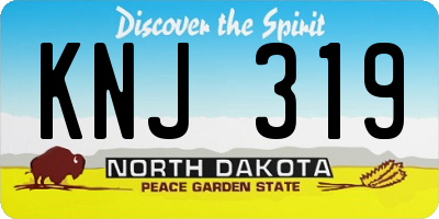 ND license plate KNJ319